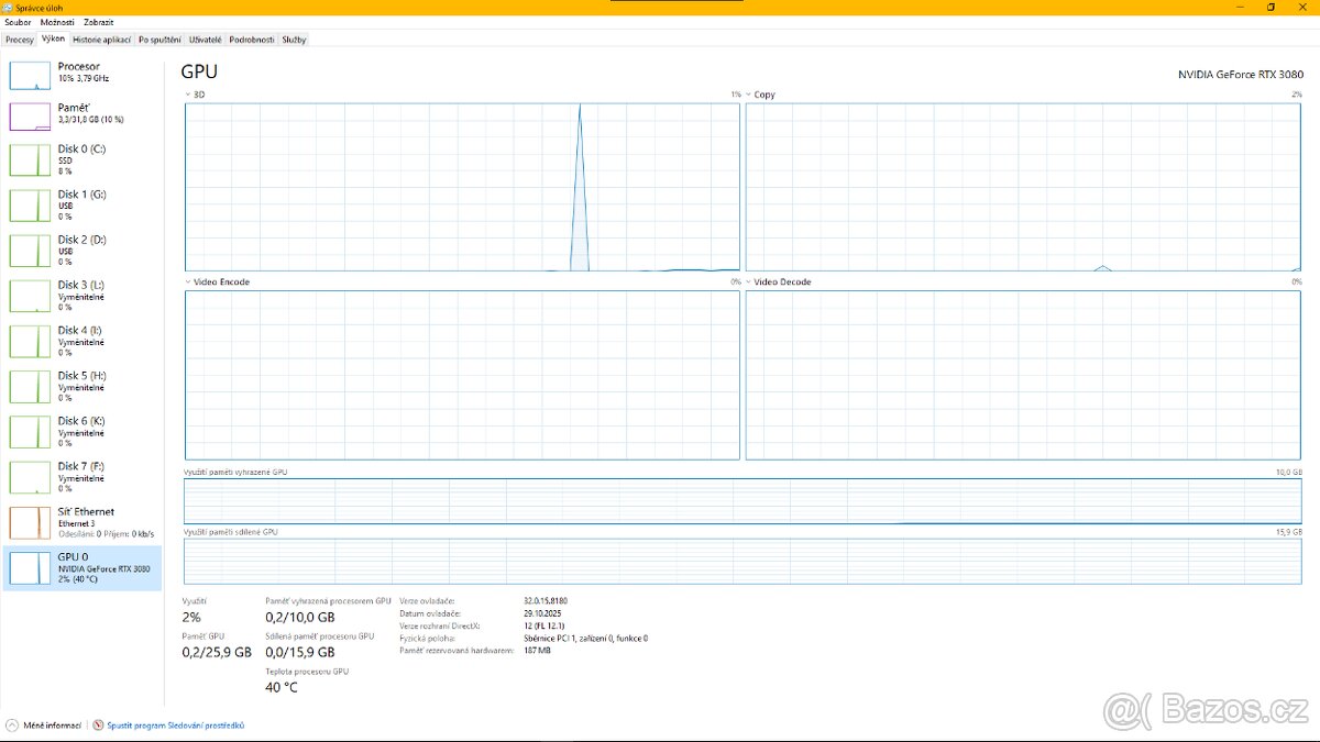 NVIDIA GeForce RTX 3080 Founders Edition 10 GB GDDR6X - 7