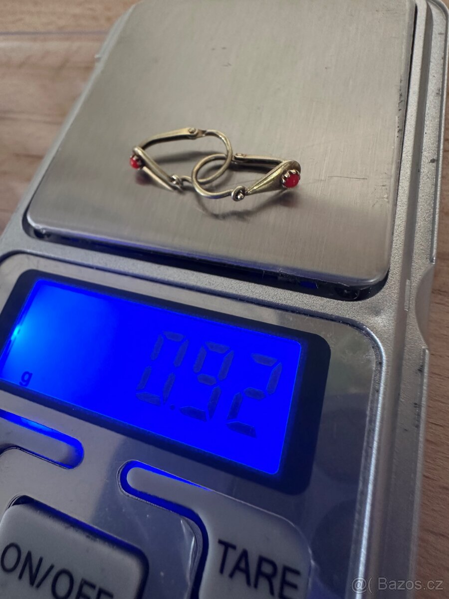 Zlaté dětské starožitné náušnice - 7