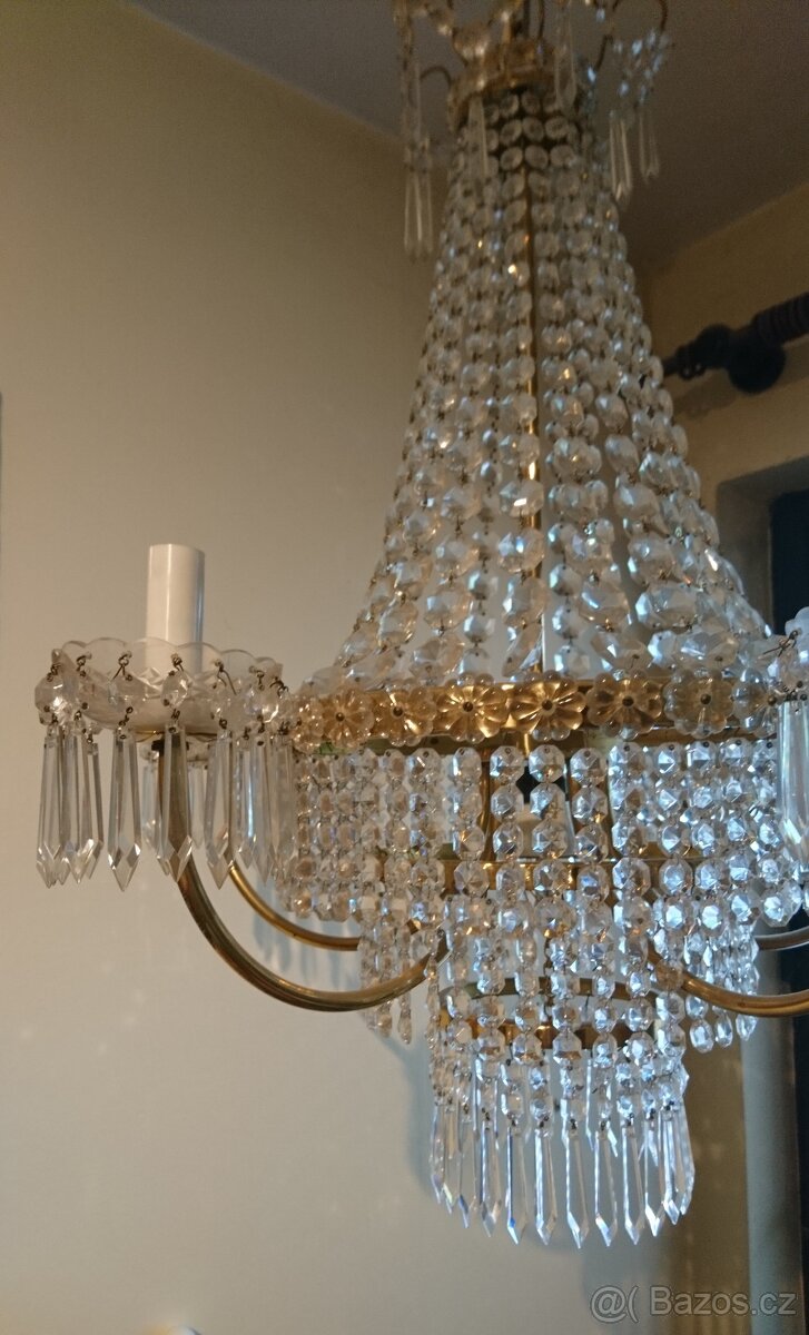 Křišťálový lustr - Jablonecké sklárny - 7