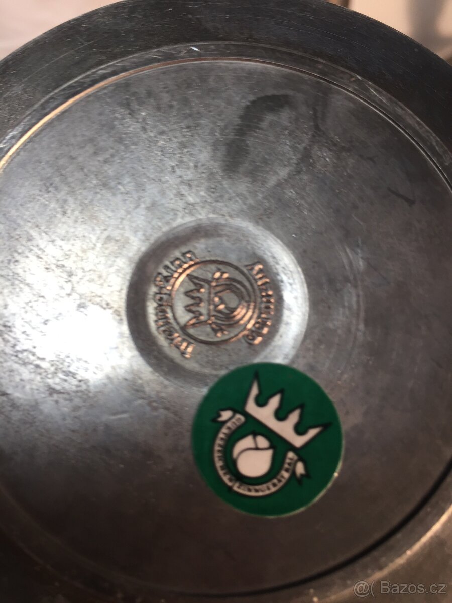 sbírka cínu pohár číše svícen mísa džber Cín - punc - 7