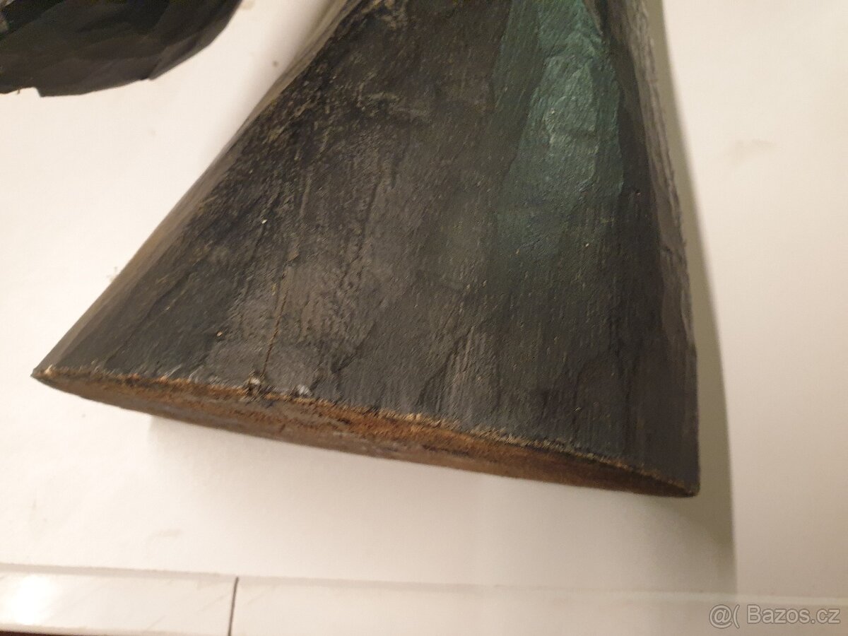 Dřevěný papoušek 53cm - 7