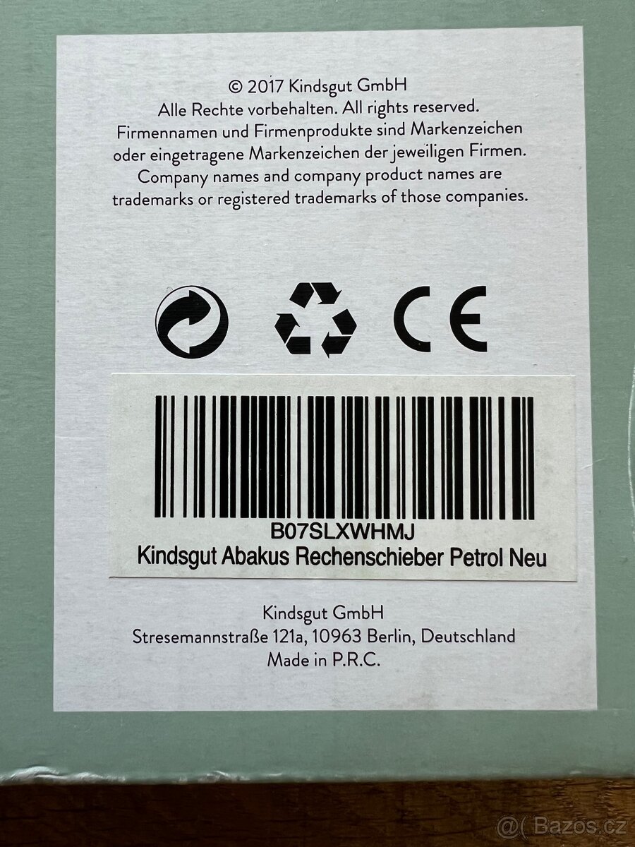 Kindsgut dřevěné počítadlo - Petrolejová - 7