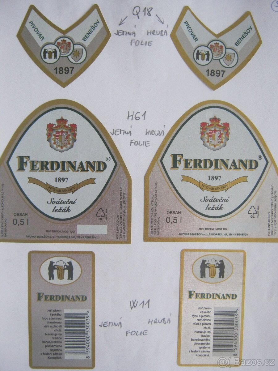 152x katalogová sbírka pivní etikety Benešov 1997-2004 - 7