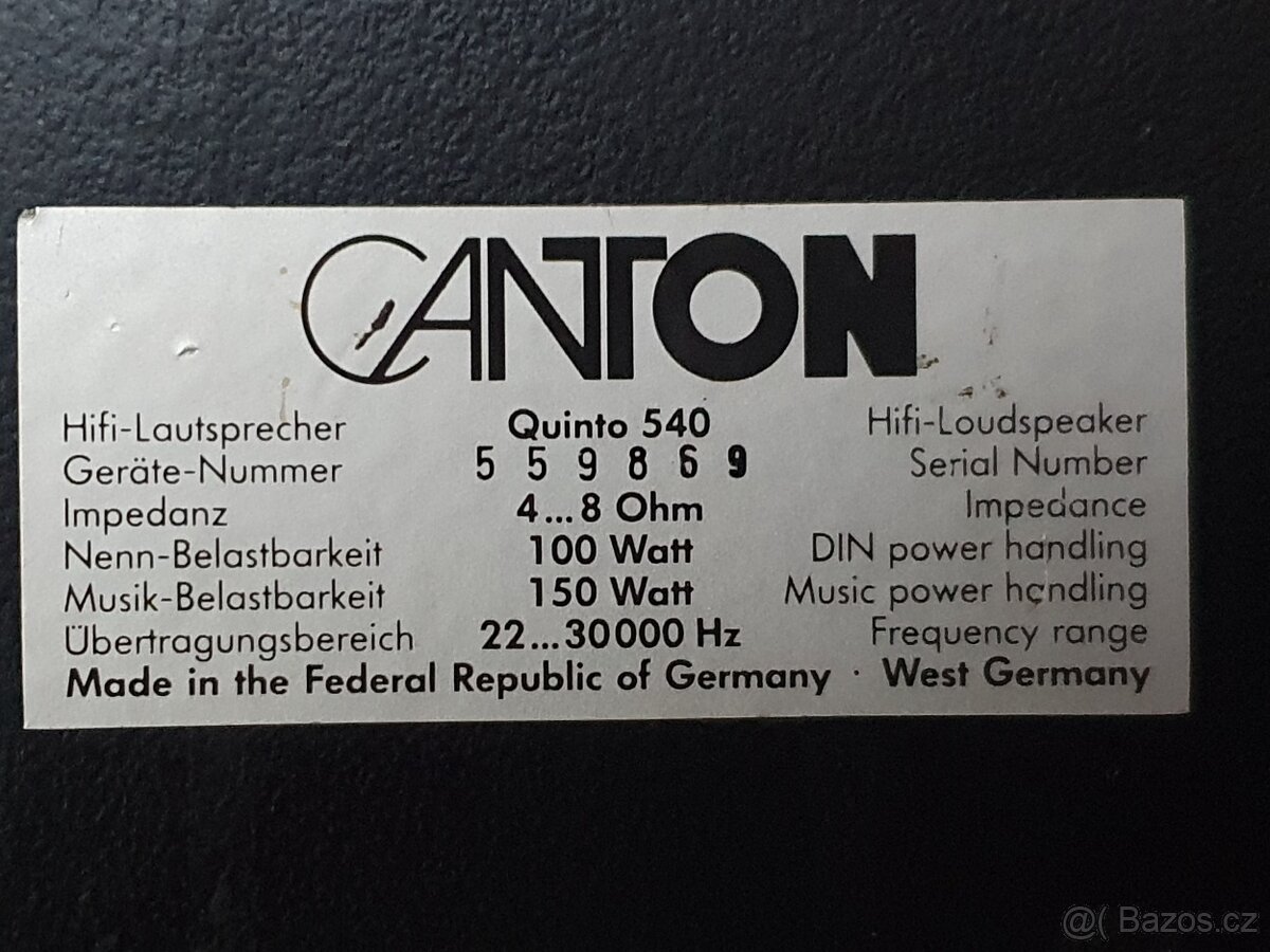 Canton Quinto 540 hi fi reproboxy SRN - 7