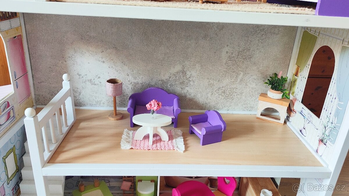 XXL bytelný domeček pro panenky, dům pro Barbie, dollhouse - 7
