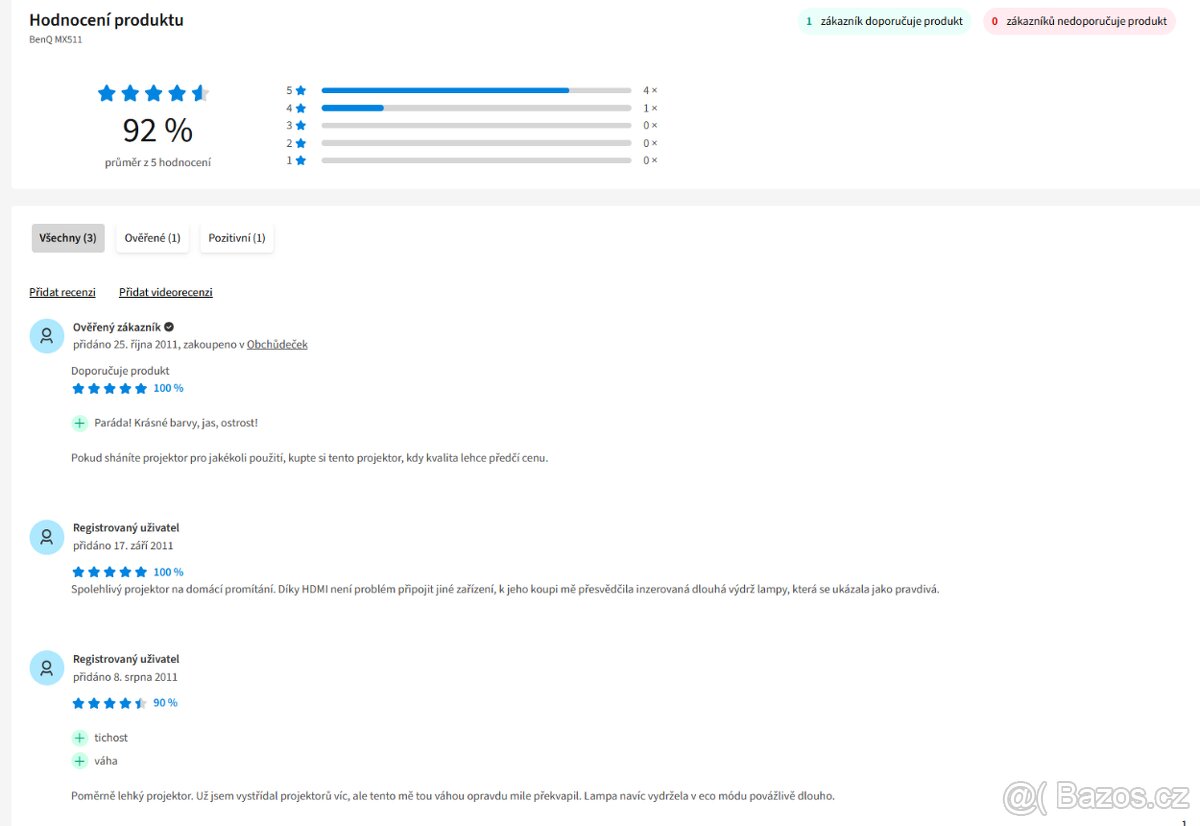 BenQ MX511 DLP 2700ANSI XGA 3000:1 1024x768 HDMI - 7