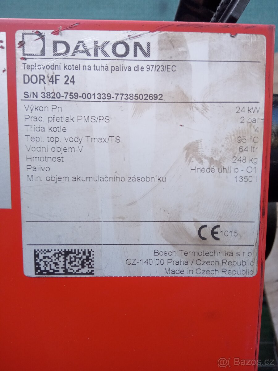 Kotel na tuhá paliva Dakon DOR 4F 24 - 7
