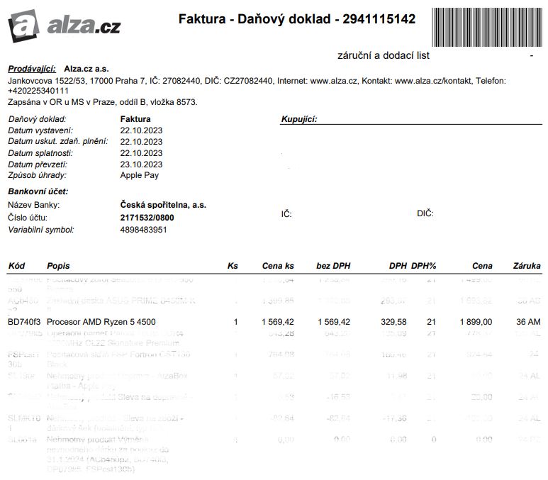 AMD Ryzen 5 4500, 6C/12T, AM4 - rok v záruce - 7