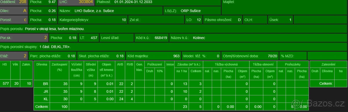 Prodej lesního pozemku v k.ú. Kolinec - 7