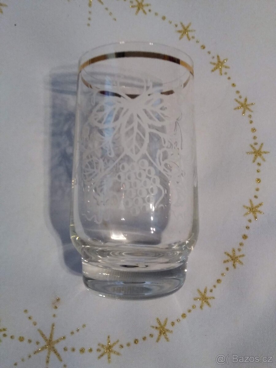 Sada skleniček, zlacený okraj - 7