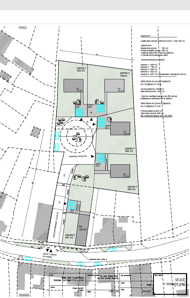 Prodej st. pozemků 4.428 m2 pro 5 – 7 RD u Ml. Boleslavi. - 7