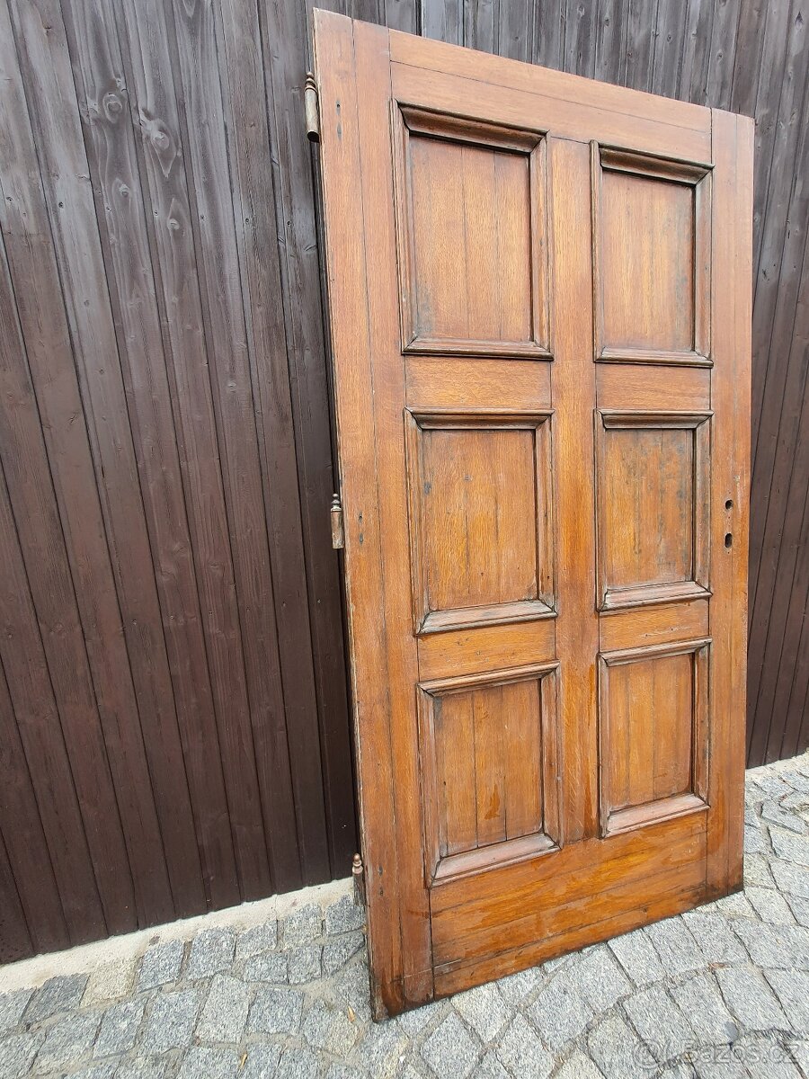 Zámecké Dubové dveře min. 100let staré - 7
