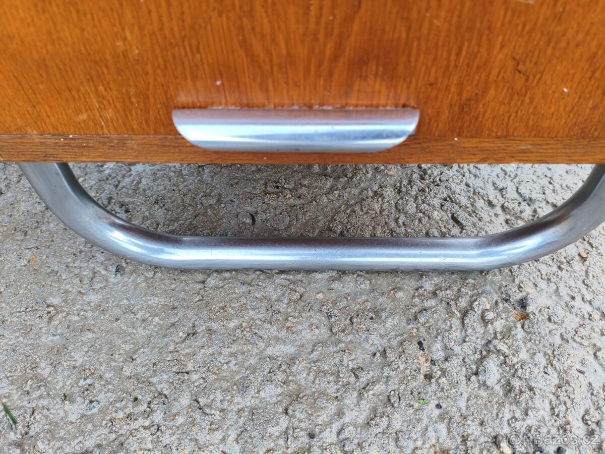 Chromový funkcionalistický psací stůl - 7