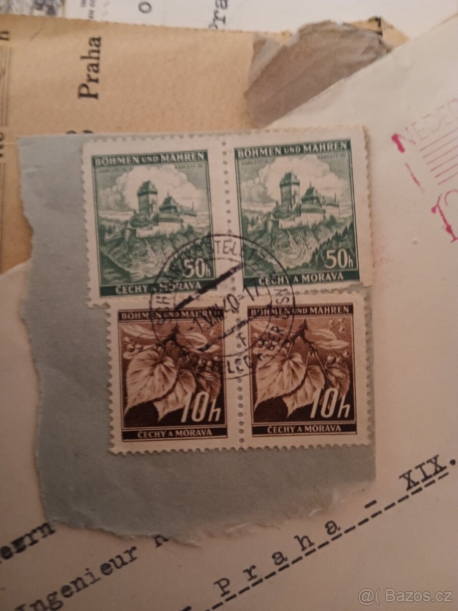 Různé dokumenty, známky, pohlednice. - 7