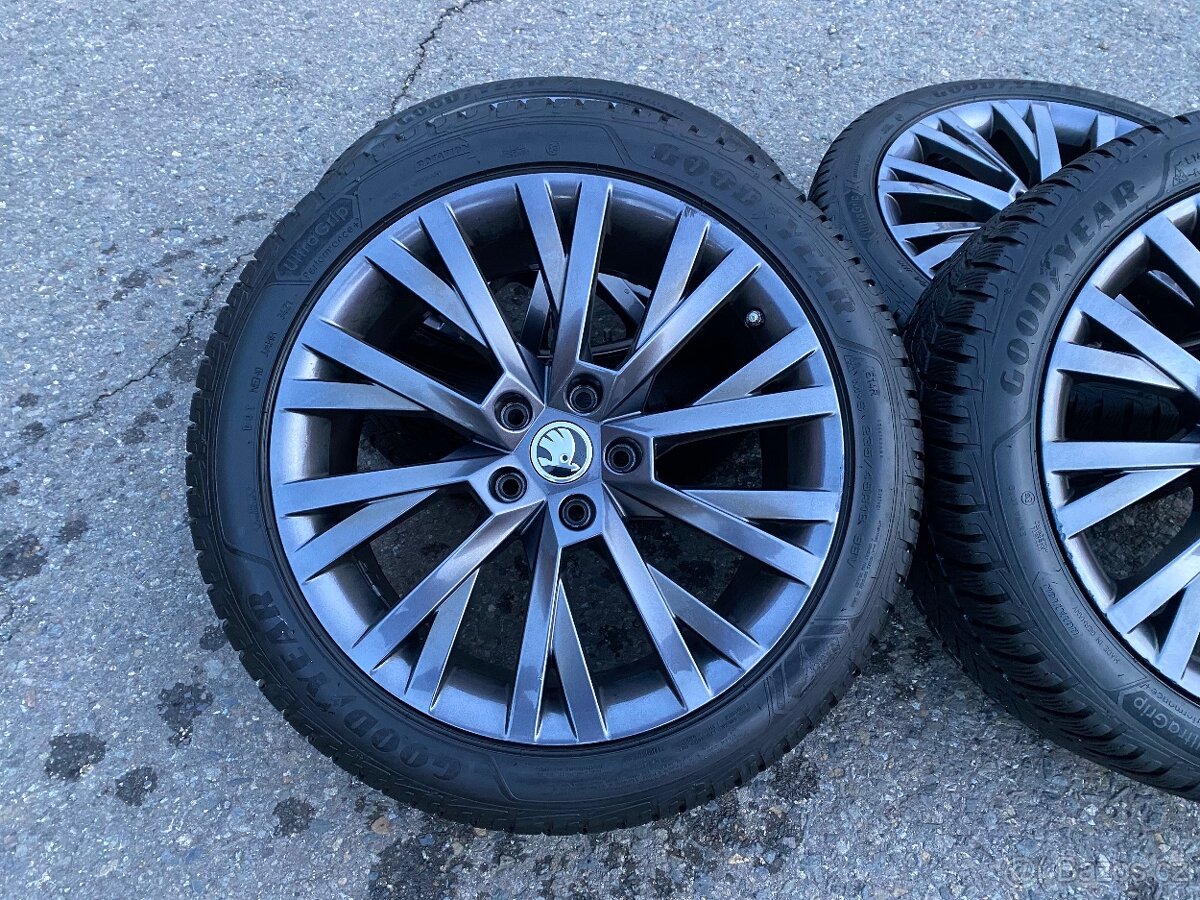 Alu kola Škoda Antares 5x112 r18,zimní pneumatiky 235/45 r18 - 7