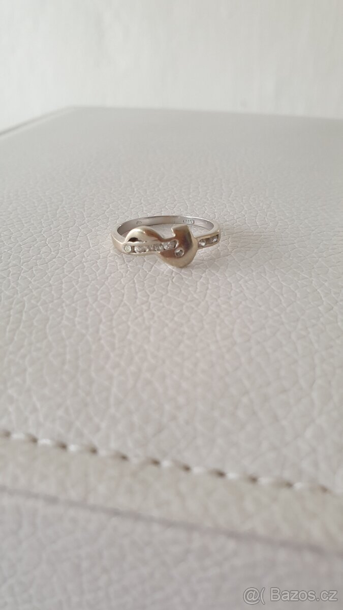 Prsten bílé zlato - 7