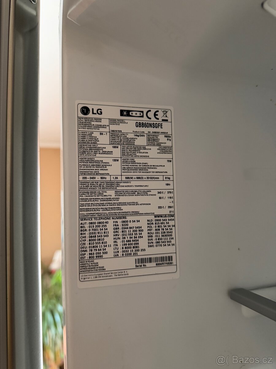 Lednice s mrazákem LG - 7