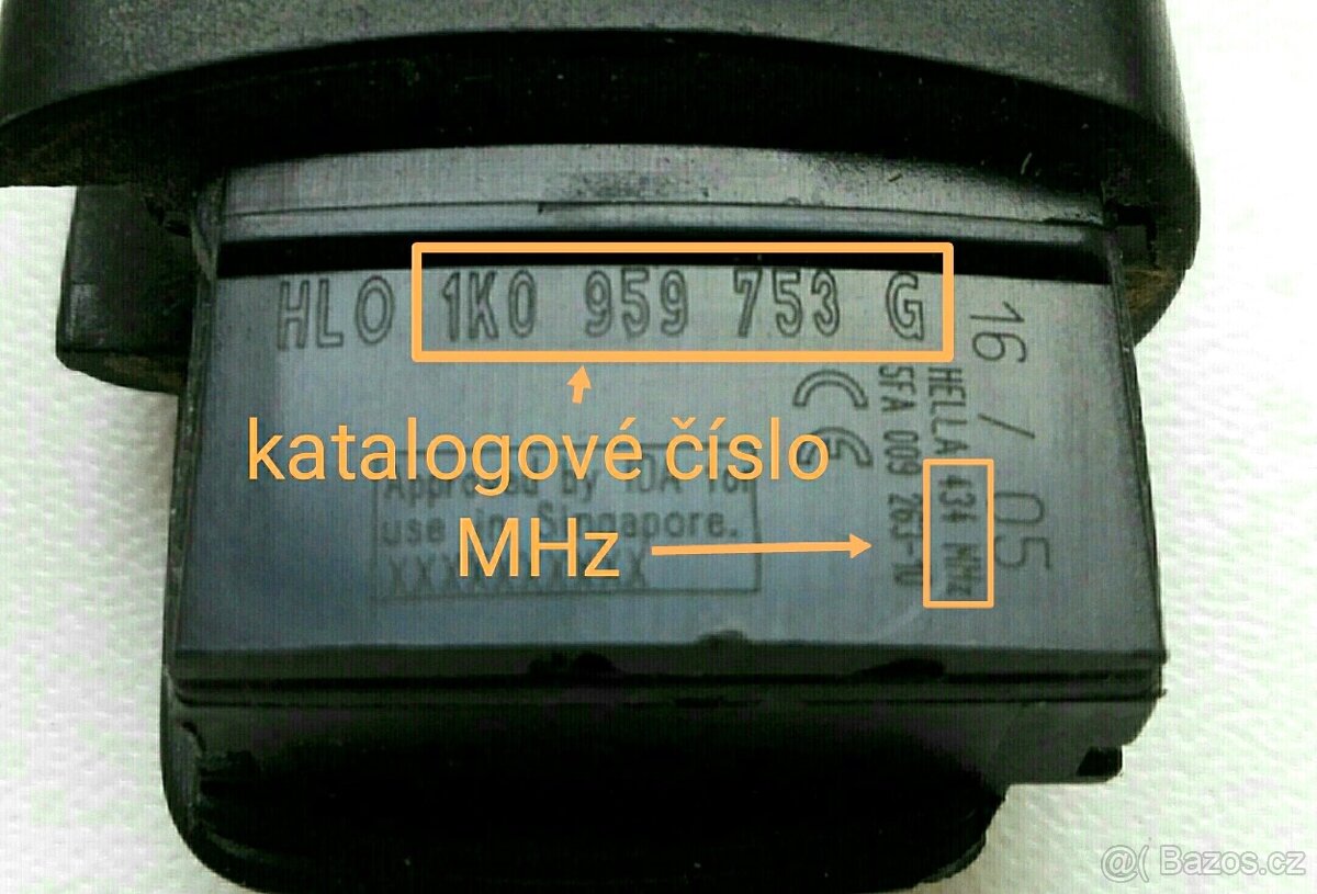 Klíč Škoda Volkswagen Seat Náhrada za: 1J0959753A 1J0959753 - 7