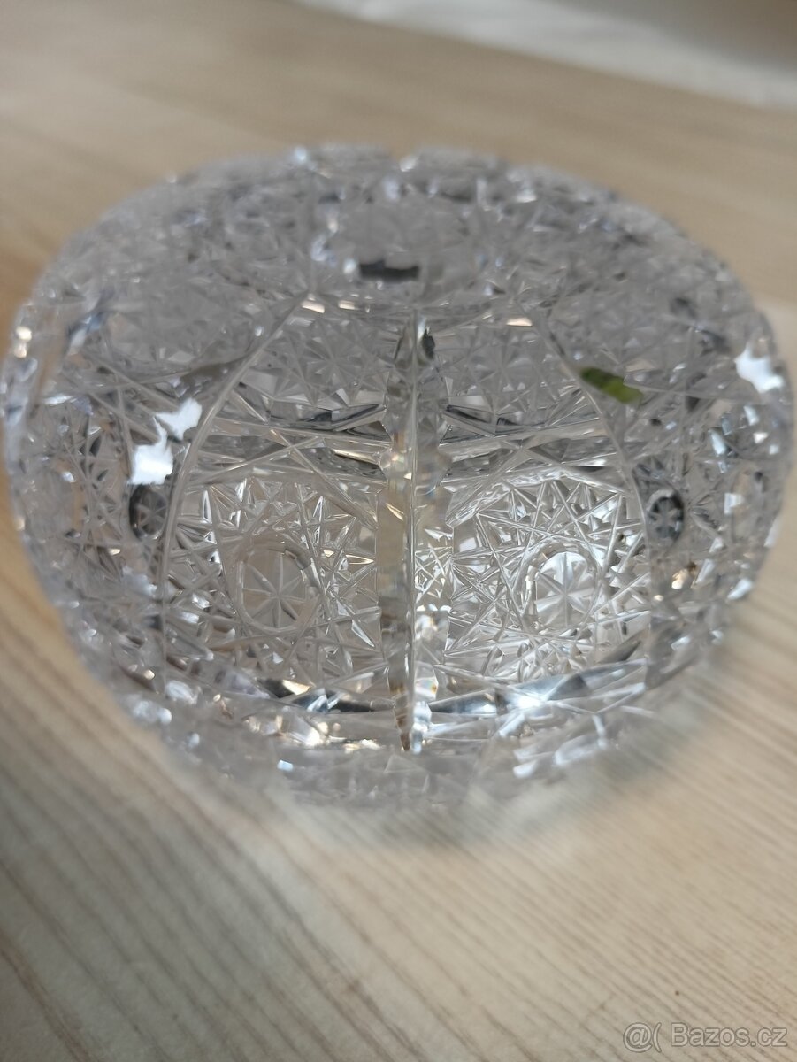 Broušené sklo miska - 7