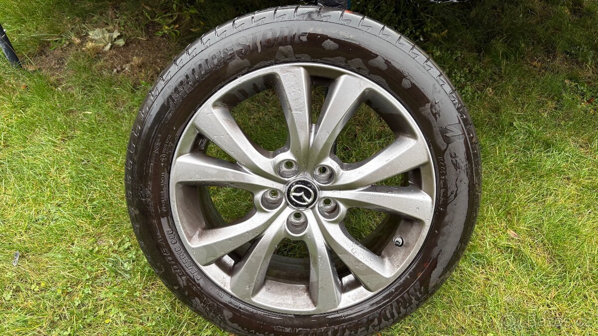 Originální alu disky Mazda R18 vč. letních pneu TOP stav - 7