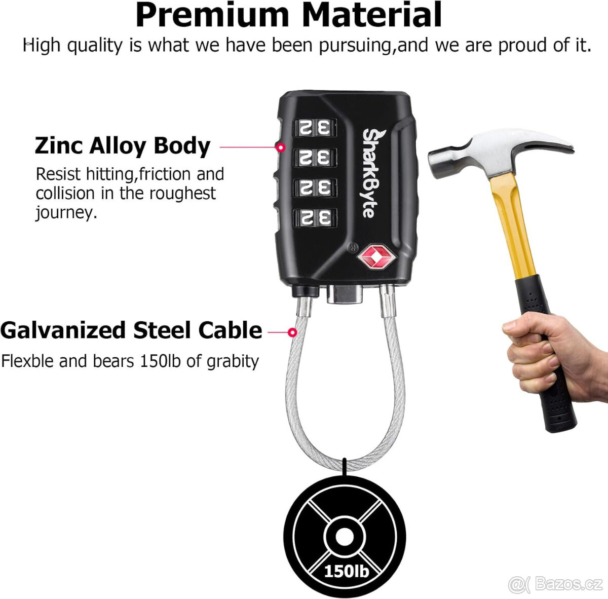 TSA visací cestovní zámek na kufry - 7