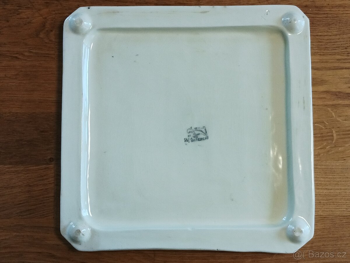 STAROŽITNÁ ART DECO PODLOŽKA CREIL ET MONTEREAU FRANCIE - 7