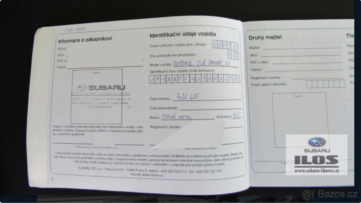 OUTBACK 3,6R COMFORT 5AT 2011 - 7