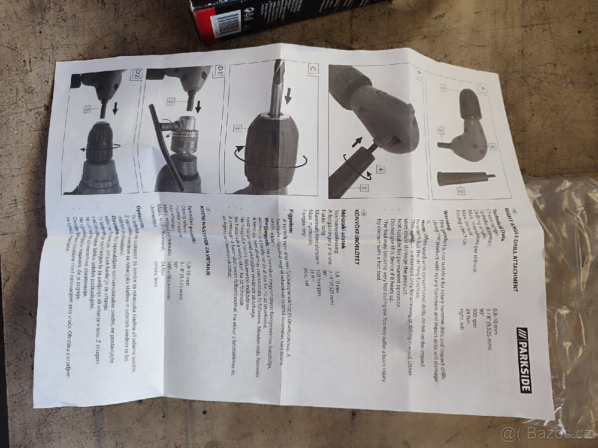 Nástavec pravoúhlý na vrtačku - 7