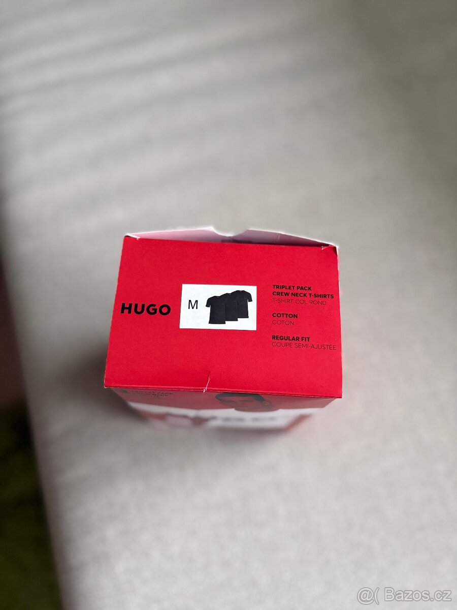 3x černé tričko HUGO BOSS (3-pack) - vel. M, L - 7