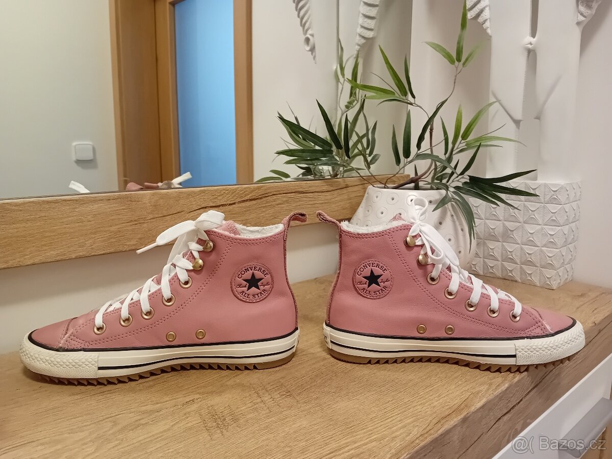 Converse dámské kotkíkové tenisky vel. 36,5 kožené zateplené - 7