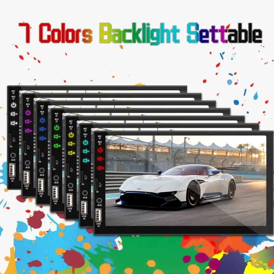 Dotykové 7" autorádio BT USB Mirorlink 1/2DIN - 7