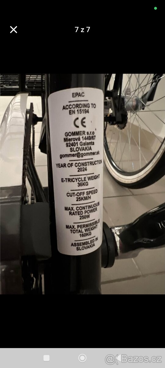 Elektrická tříkolka pro dospělé Gommer - 7