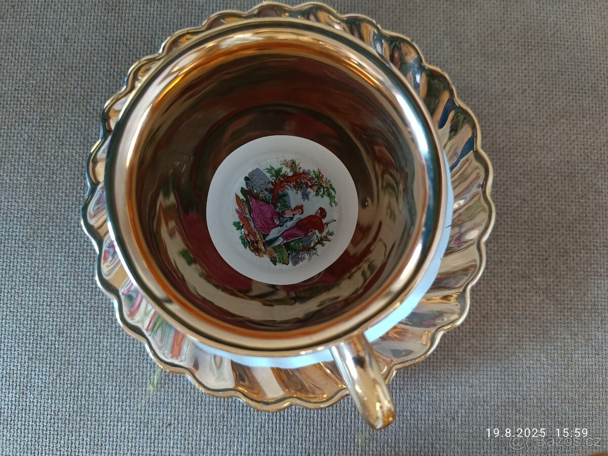 Prodám ČAJOVOU přátelskou SADU PRO DVA z porcelánu - 7