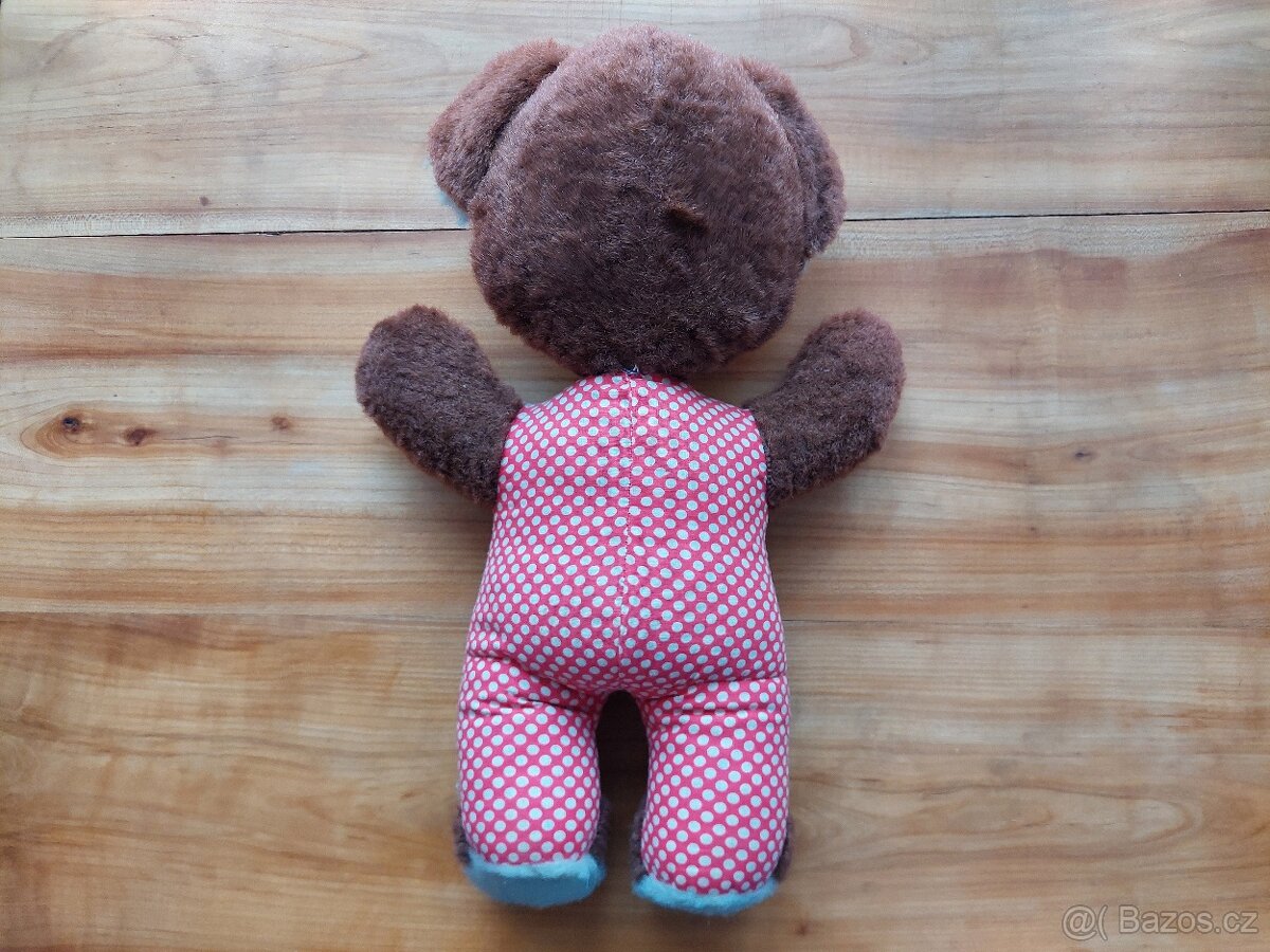 Retro starý plyšák - medvěd medvídek hračka Méda Béďa SLEVA - 7
