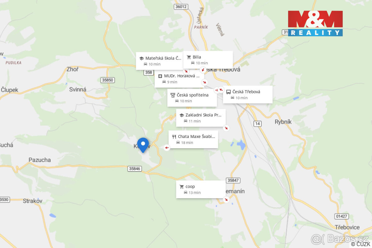 Prodej pozemku k bydlení, 1090 m², Česká Třebová, Kozlov - 7