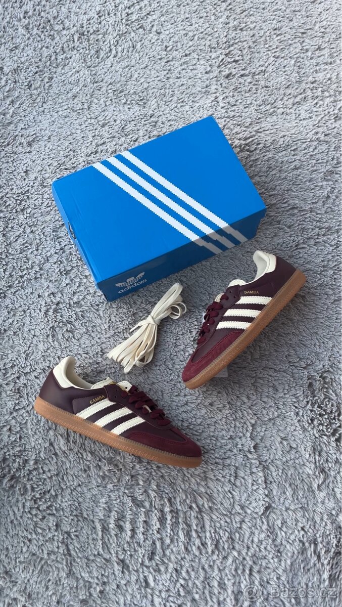 adidas Samba OG Maroon Gold Metallic (W) - 7