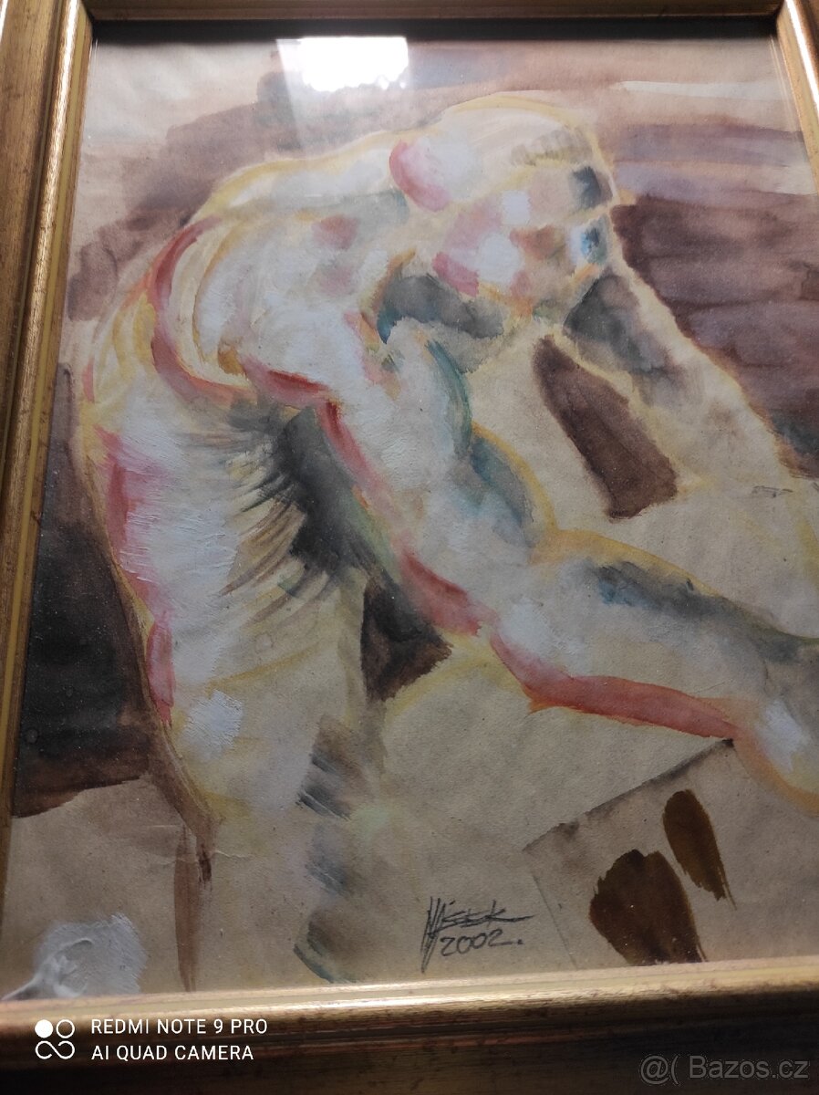 Obraz akvarel cyklista - 7