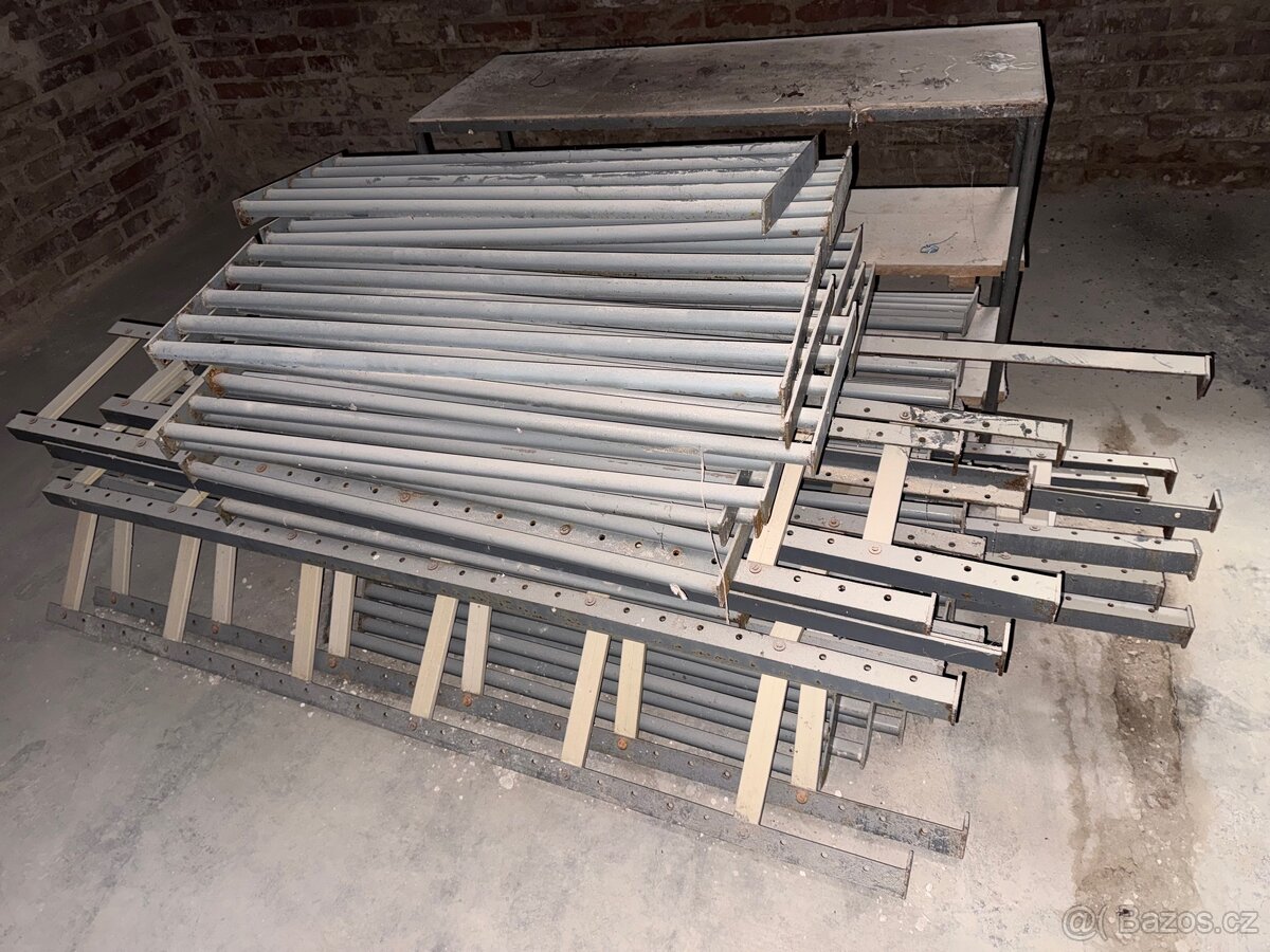 PRŮMYSLOVÉ OCELOVÉ REGÁLY | 180×100×33 cm | VYSOKÁ NOSNOST - 7