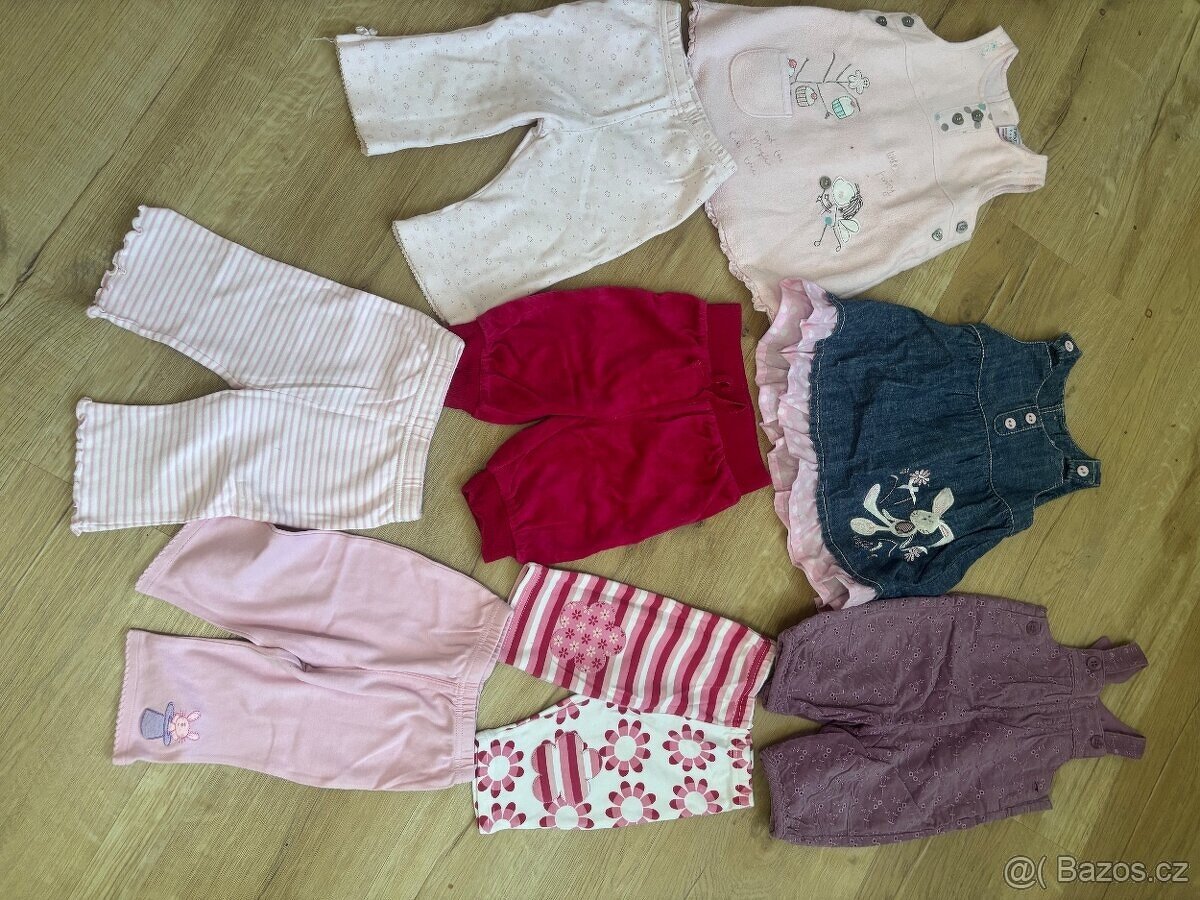 Velký balík 116ks kojeneckého oblečení na holčičku vel.50-86 - 7