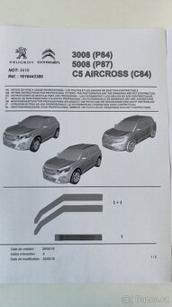 ofuky-deflektory oken Citoen C5 Aircross, Peugeot 3008,5008 - 7