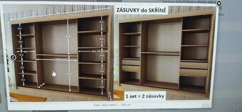 Šatní posuvná skříň - 250cm - 7