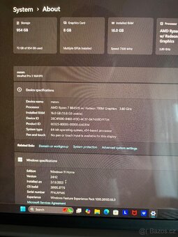 Prodám notebook Lenovo IdeaPad Pro 5, RAM 16GB, 1024GB SSD, - 7