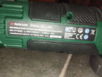 Aku úhlová bruska PWSA 20-Li F4 vč.akumulatoru a nabíječky - 7