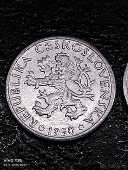 4x 1 koruna Československo 1950 - 1953 R - 7