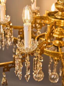 Velký lustr Art Deco na 12 žárovek - 7