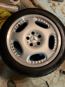 Alu kola Mercedes r17 5x112, letní pneu - 7