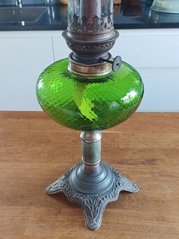 ART DECO STAROŽITNÁ PETROLEJOVÁ LAMPA GAUDARD, FRANCIE 1920 - 7