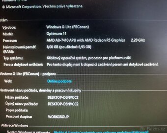 Malý PC HP 460-a020nc čtyřjádro Wifi - 7