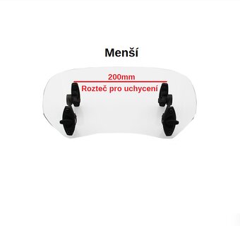 Uni deflektor(prodloužení)plexi chopper,skůtr,apod. - 7