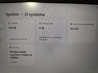 Herní notebook z i7, RTX 3070, 32gb rám a 1tb ssd - 7